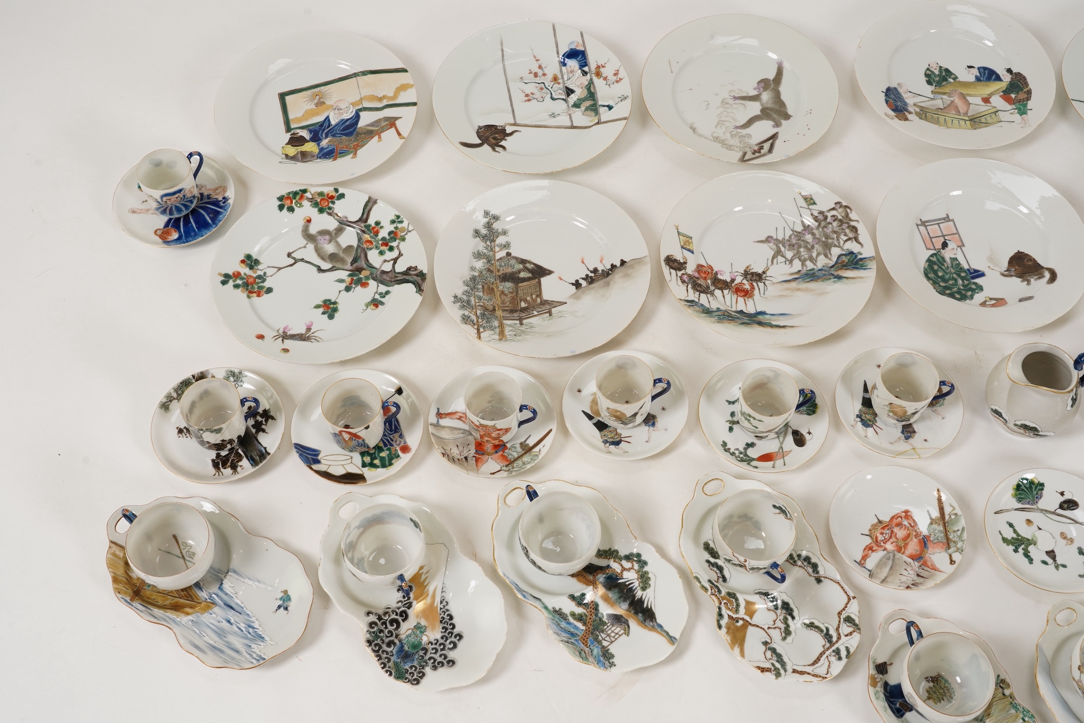 Shoko Takebe for Thomas B. Blow, a fine Japanese eggshell porcelain tea and coffee set, dated 1905